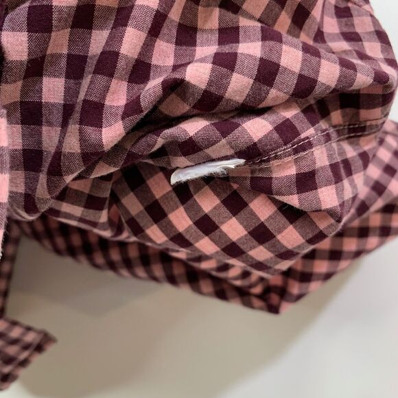 Bonobos Shirt Mens L Large Plum Rose Pink SLIM Fit Check Button Down Long Sleeve - Picture 6 of 9